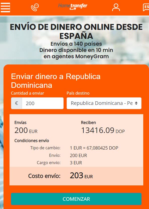 Enviar dinero a Republica Dominicana desde España